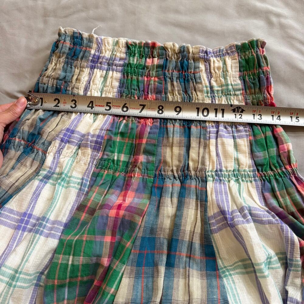 Oli & Hali Plaid Convertible Maxi Skirt Tube Dress Women's Small Pocketed - Picture 9 of 14